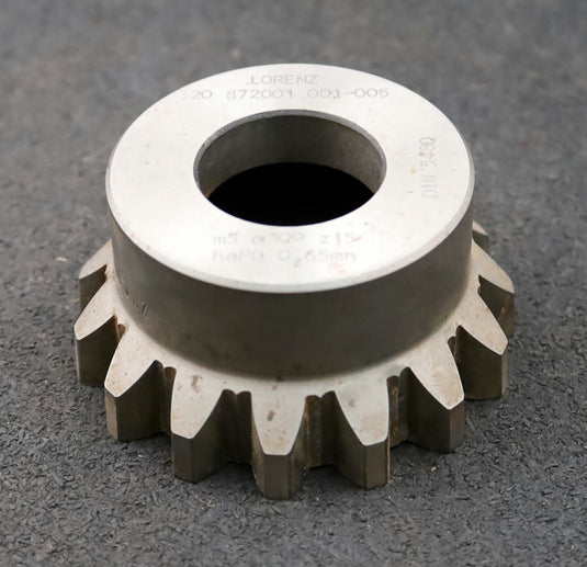 Bild des Artikels LORENZ-Glockenschneidrad-für-Zahnwellen-DIN5480-m=5mm-EGW-30°-Z=15-haP0-0,65mn