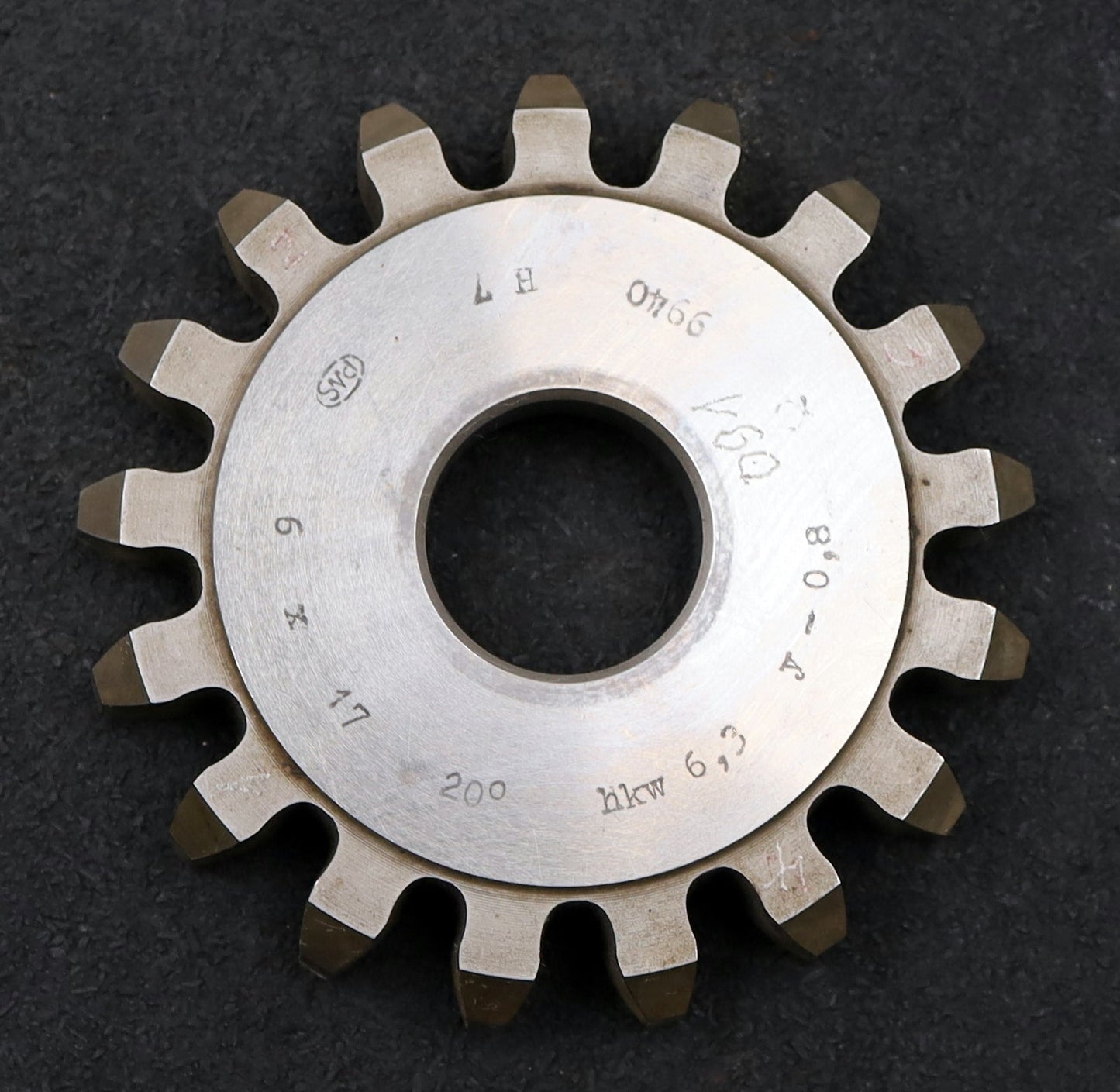 Bild des Artikels PWS-Scheibenschneidrad-m=6mm-EGW-20°-Z=17-hkw-6,3-Ø114x16xØ1-1/4"-gebraucht