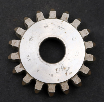 Bild des Artikels PWS-Scheibenschneidrad-m=5,5mm-EGW-20°-Z=18-BP-II-Ø114x22xØ1-1/4"-gebraucht