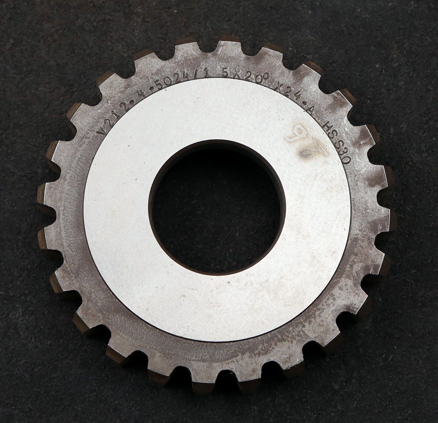 Bild des Artikels Scheibenschneidrad-m=5mm-EGW-20°-Z=24-Ø129x28xØ1-3/4"-Qualität-A-HSS30-gebraucht