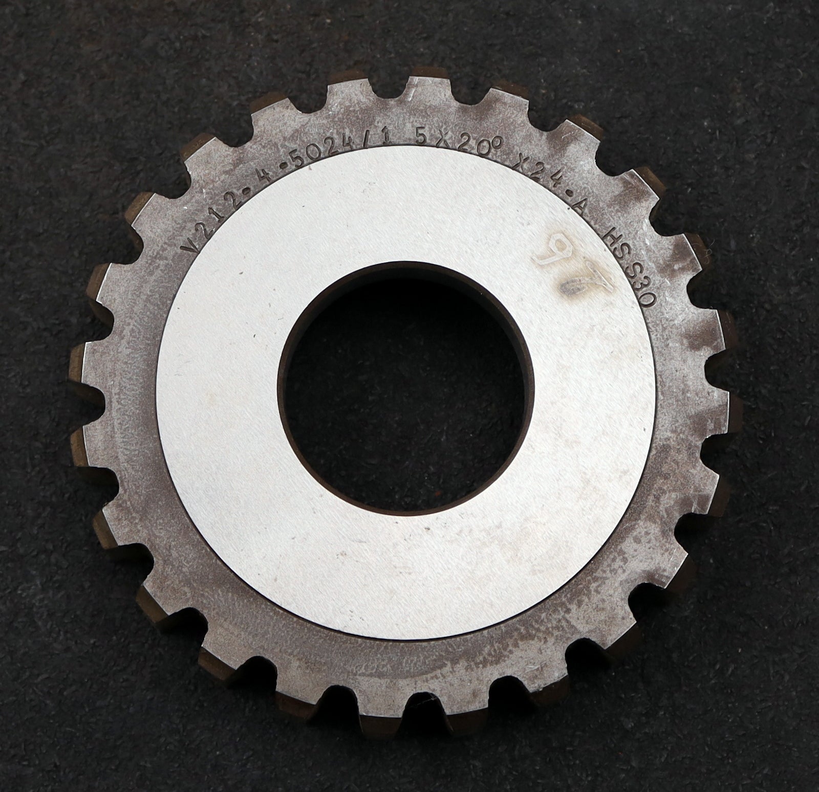 Bild des Artikels Scheibenschneidrad-m=5mm-EGW-20°-Z=24-Ø129x28xØ1-3/4"-Qualität-A-HSS30-gebraucht