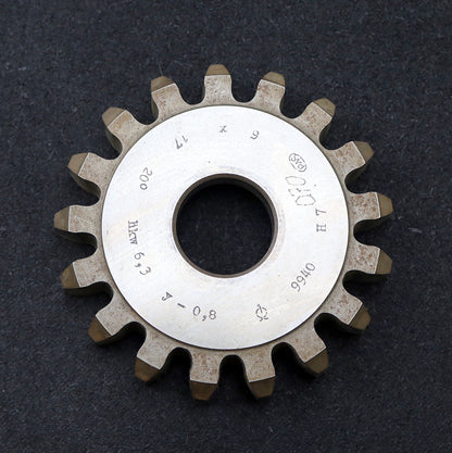 Bild des Artikels PWS-Scheibenschneidrad-gear-shaper-m=6mm-20°-EGW-Z=17-hkw-6,3m-Ø114x21xØ1-1/4"