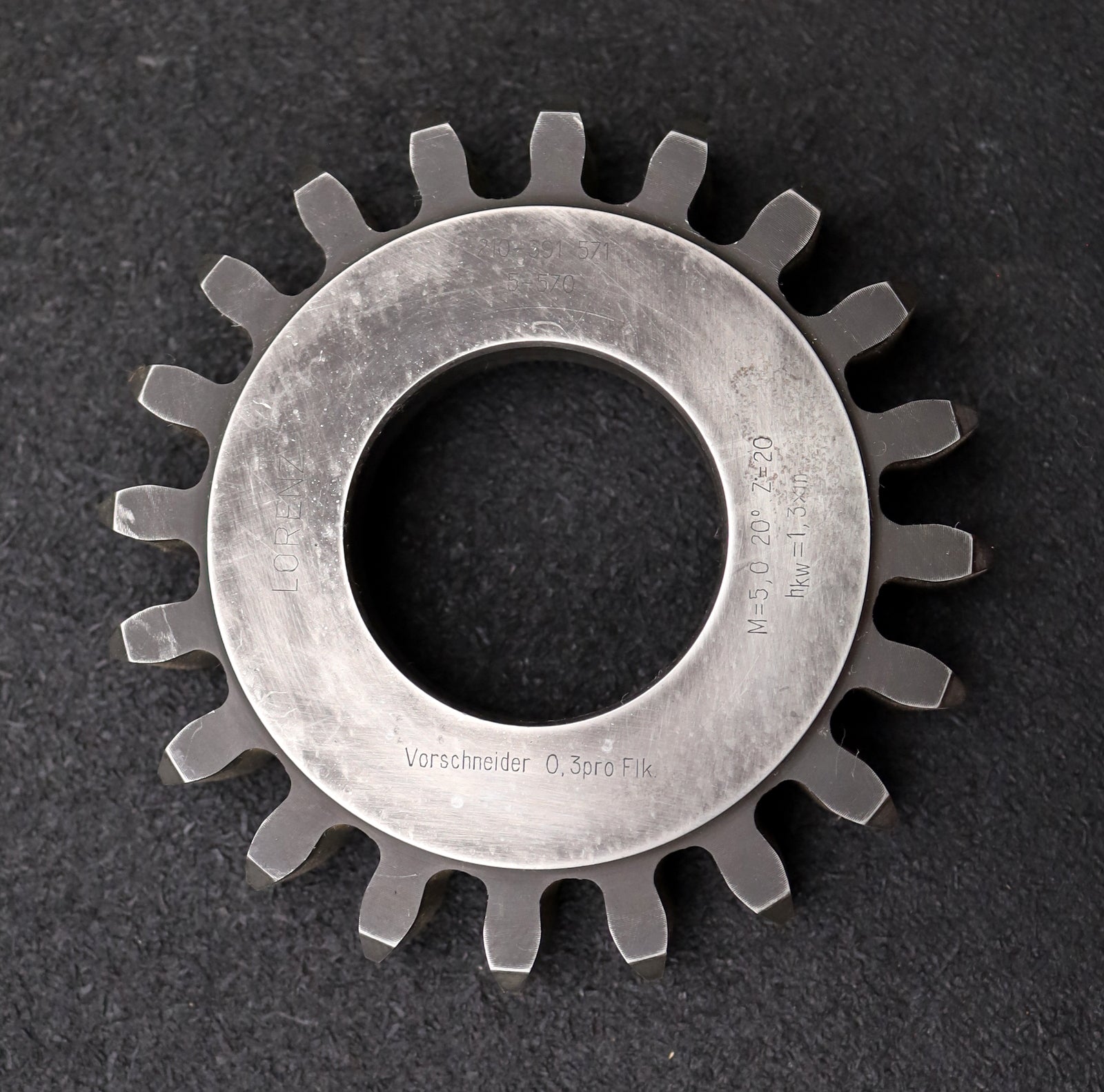 Bild des Artikels LORENZ-Scheibenschneidrad-gear-shaper-Vorschneider-m=5mm-20°-EGW-Z=20-hkw-1,3xm