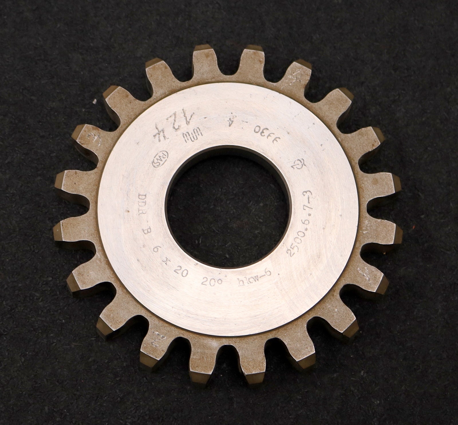 Bild des Artikels PWS-Scheibenschneidrad-gear-shaper-m=6mm-EGW-20°-Z=20-hkw-6-Ø130x16xØ1-3/4"
