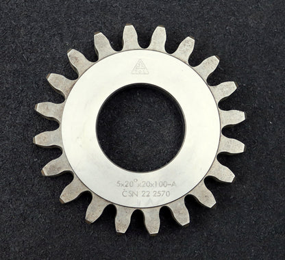 Bild des Artikels TOS-Scheibenschneidrad-gear-shaper-m=-5mm-EGW-20°-Z=-20-Ø111x14xØ1-3/4"