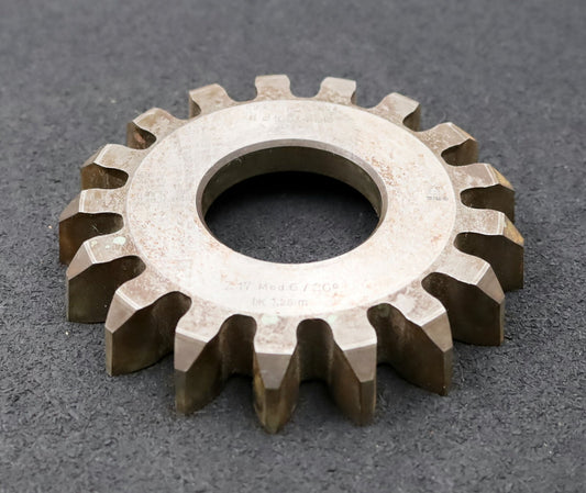 Bild des Artikels PWS-Scheibenschneidrad-gear-shaper-m=-6mm-EGW-20°-Z=-17-hk-1,25m-Ø117x20xØ1-3/4"