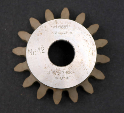 Bild des Artikels PWS-Glockenschneidrad-gear-shaper-m=-7mm-EGW-20°-Z=-16-hk=-1,25m-Ø129x42xØ1-1/4"