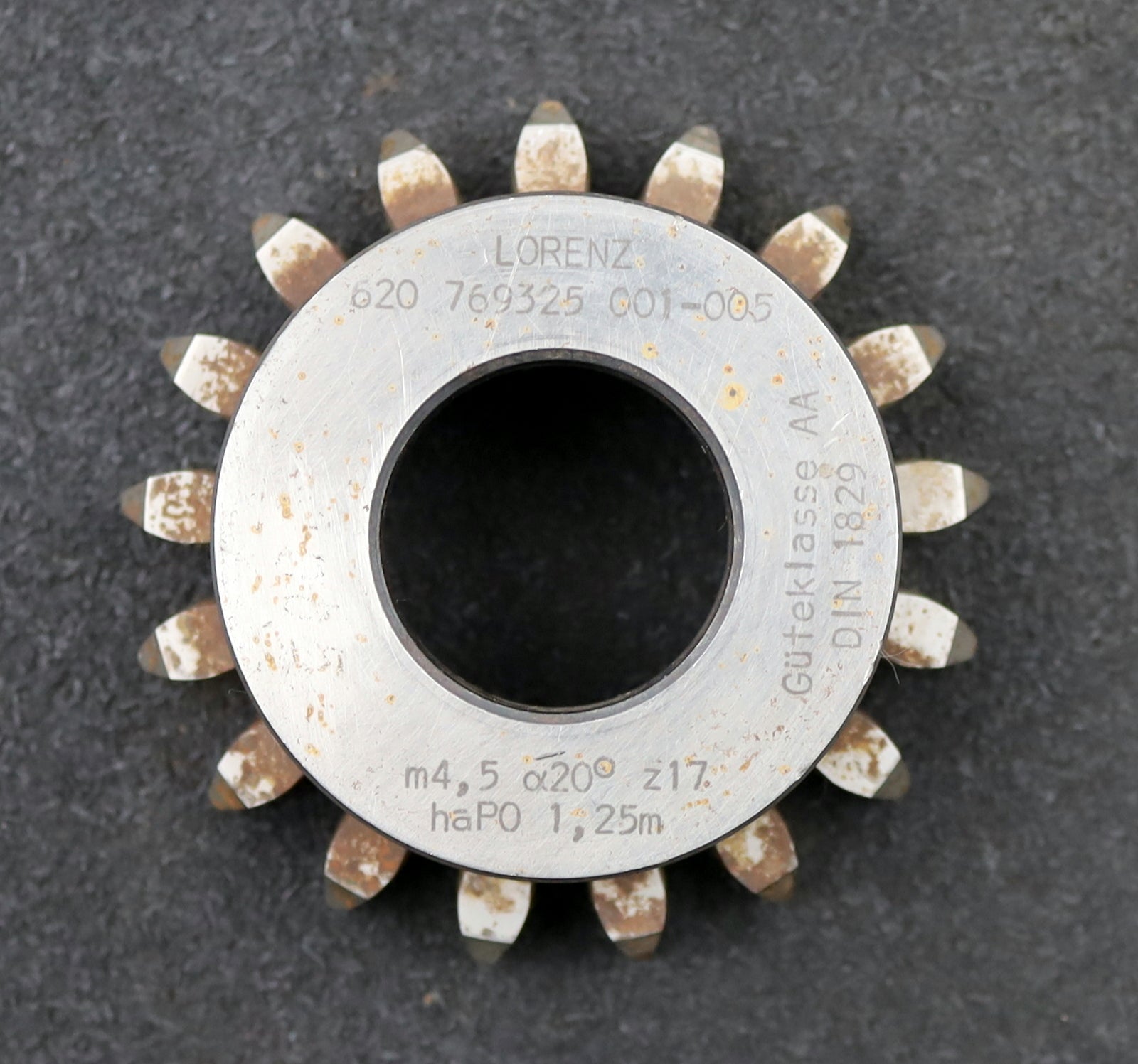 Bild des Artikels LORENZ-Scheibenschneidrad-gear-shaper-m=-4,5mm-EGW-20°-Z=17-Hkw-1,25m