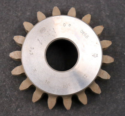 Bild des Artikels PWS-Glockenschneidrad-gear-shaper-m=-5,5mm-EGW-20°-Z=-18-BP-II-Ø115x46xØ1-1/4"