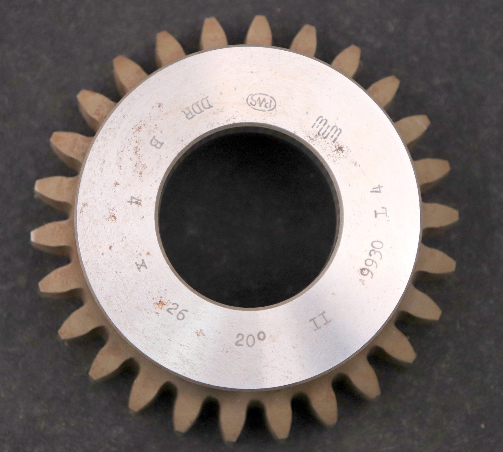 Bild des Artikels PWS-Glockenschneidrad-gear-shaper-m=-4mm-EGW-20°-Z=-26-BP-II-Ø116x47xØ1-3/4"