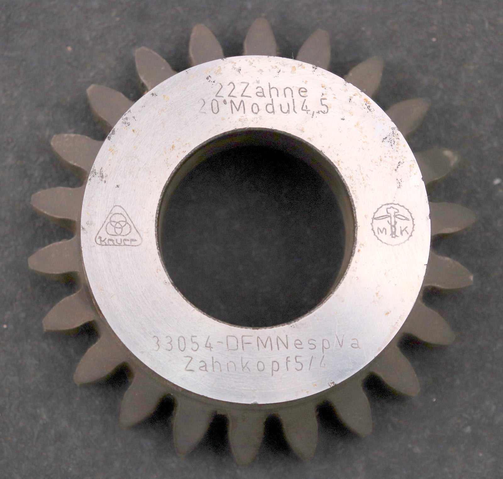 Bild des Artikels KRUPP-Glockenschneidrad-gear-shaper-m=4,5mm-EGW-20°-Z=-22-Zahnkopf-5/4-gebraucht