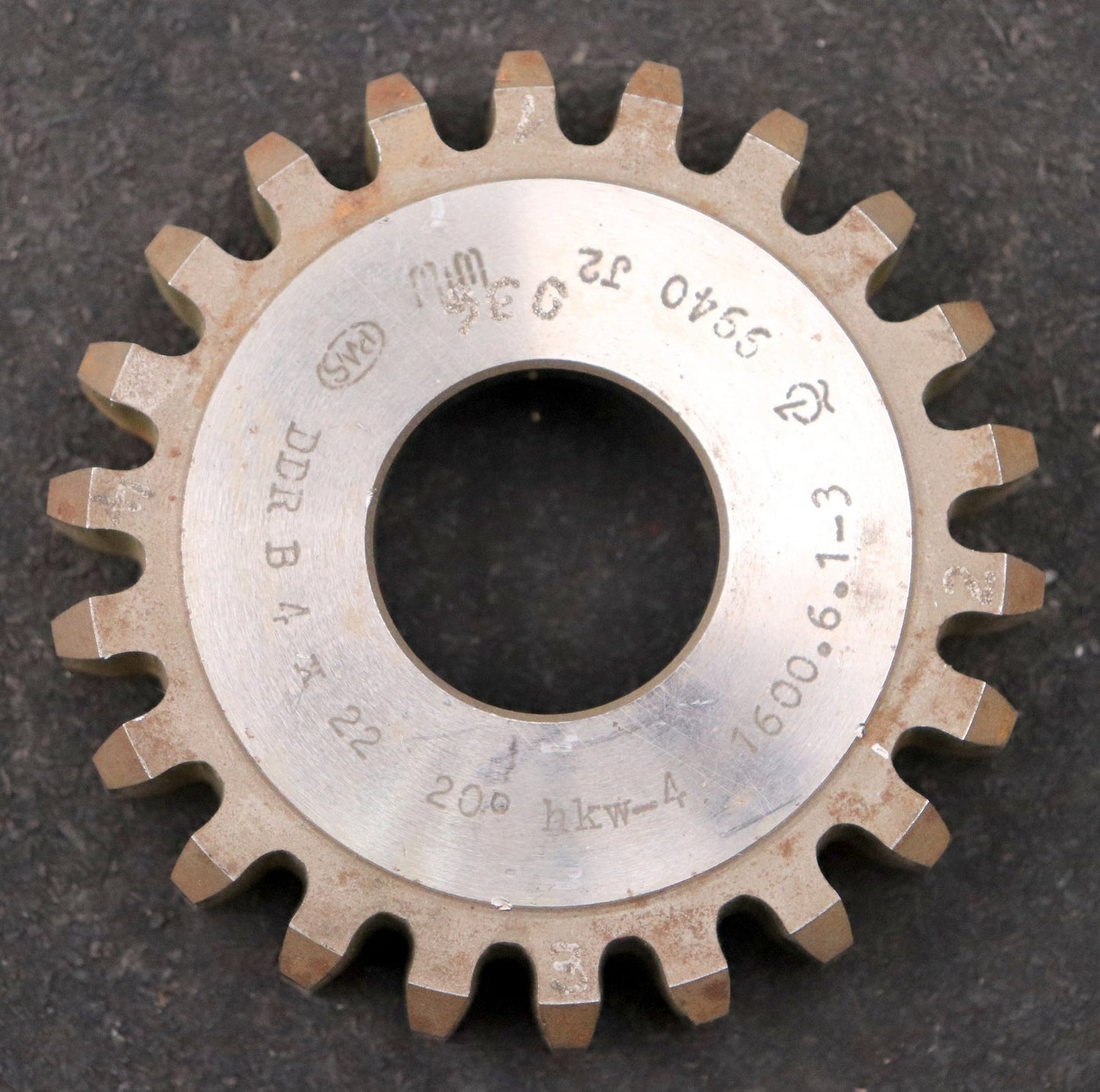 Bild des Artikels PWS-Scheibenschneidrad-gear-shaper-m=-4mm-EGW-20°-Z=-22-hkw-4-Ø96x24xØ1-1/4"