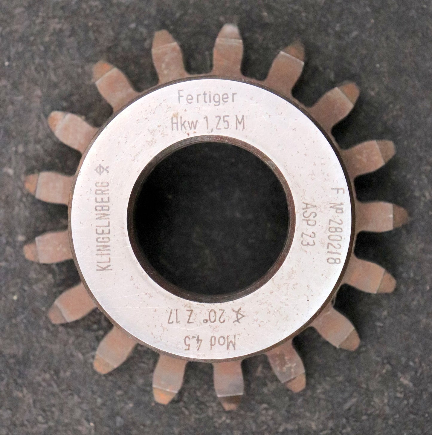 Bild des Artikels KLINGELNBERG-Scheibenschneidrad-m=-4,5mm-EGW-20°-Z=17-Hkw-1,25m-Ø85x31xØ1-1/4"