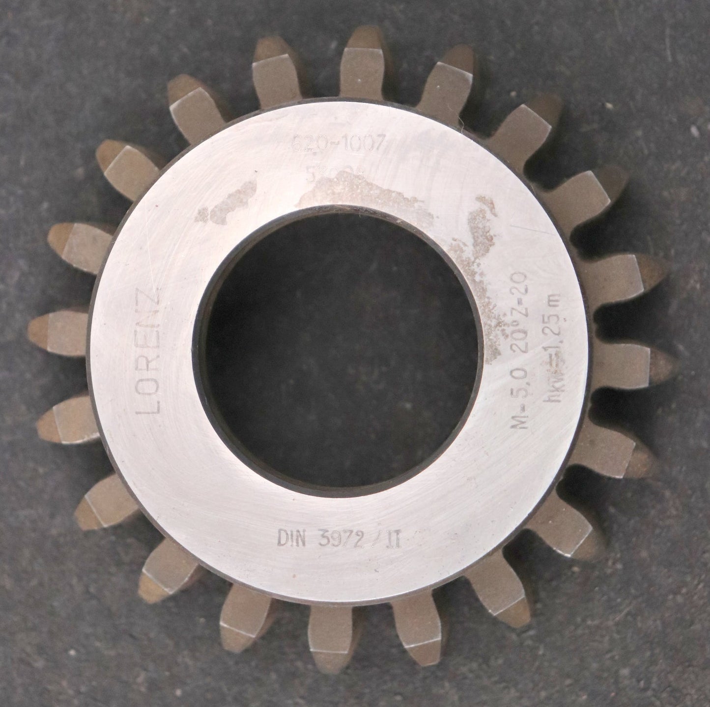 Bild des Artikels LORENZ-Scheibenschneidrad-gear-shaper-m=-5mm-EGW-20°-Z=-20-hkw=-1,25m-BP-II