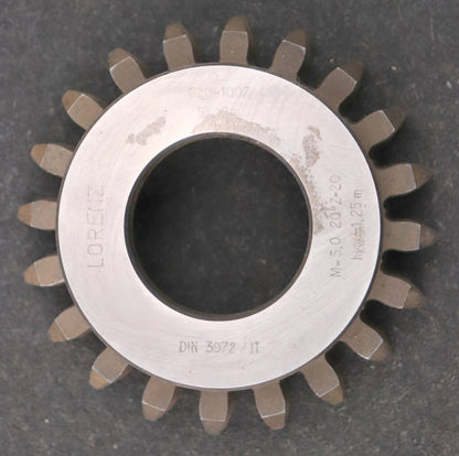 Bild des Artikels LORENZ-Scheibenschneidrad-gear-shaper-m=-5mm-EGW-20°-Z=-20-hkw=-1,25m-BP-II