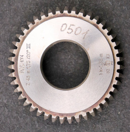 Bild des Artikels PWS-Scheibenschneidrad-gear-shaper-m=-1,75mm-EGW-20°-Z=-43-hk-1,33m-BP-III