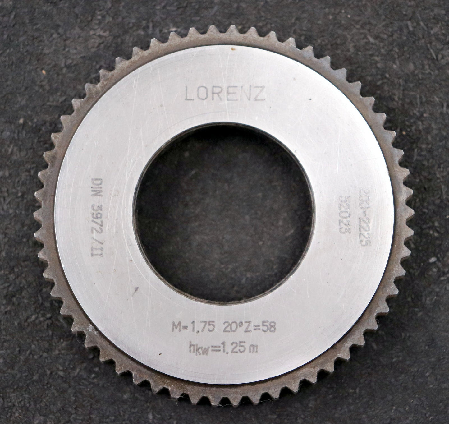 Bild des Artikels LORENZ-Scheibenschneidrad-m=-1,75mm-EGW-20°-Z=-58-hkw=-1,25m-Ø99x16xØ1-3/4"