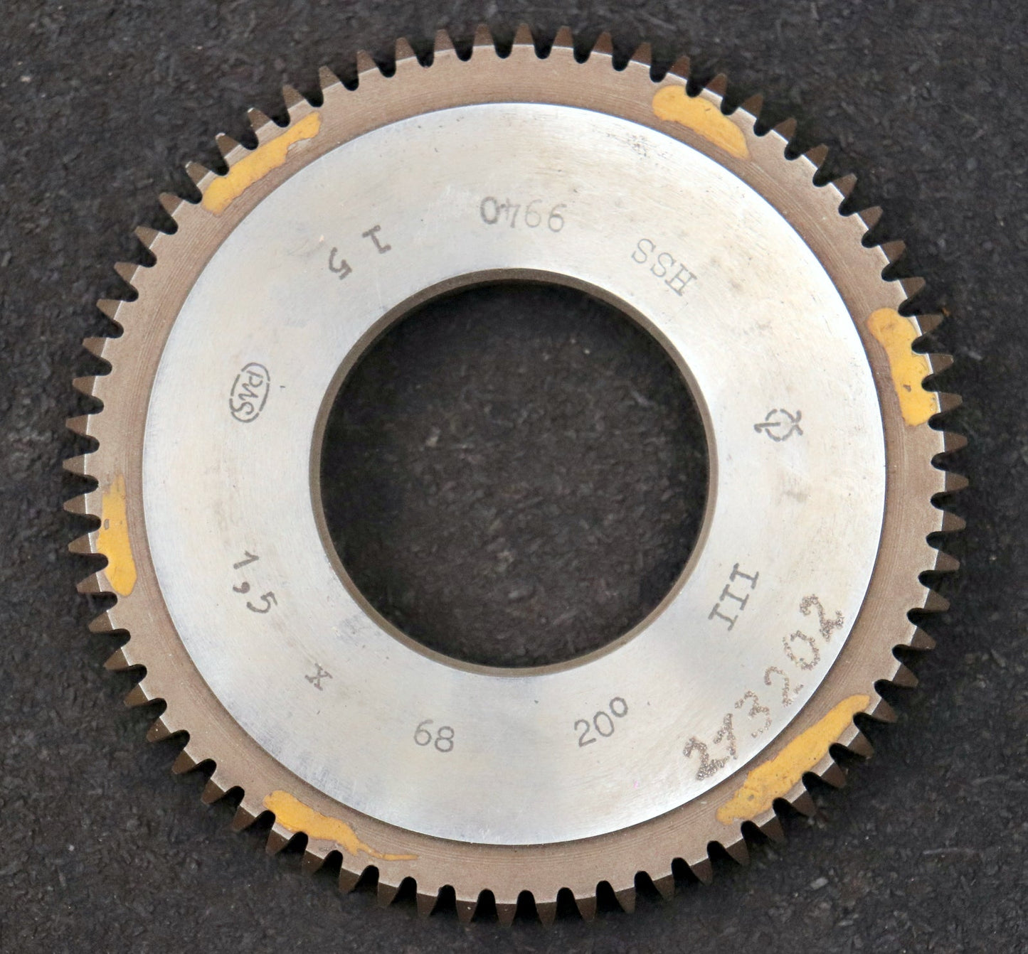 Bild des Artikels PWS-Scheibenschneidrad-gear-shaper-m=-1,5mm-EGW-20°-Z=-68-BP-III-Ø106x12xØ1-3/4"
