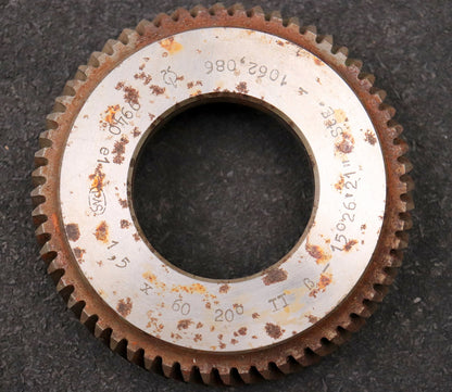 Bild des Artikels PWS-Scheibenschneidrad-mit-Treppenschliff-gear-shaper-m=-1,5mm-EGW-20°-Z=60-BPII