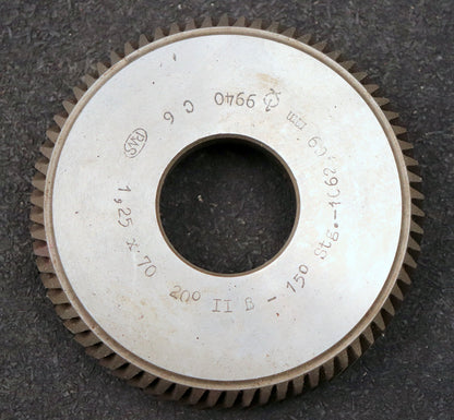 Bild des Artikels PWS-Scheibenschneidrad-Treppenschliff-gear-shaper-m=-1,25mm-EGW-20°-Z=-70-ß-15°
