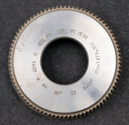 Bild des Artikels PWS-Scheibenschneidrad---Treppenschliff-m=-1,25mm-EGW-20°-Z=-84-Ø112x23xØ1-3/4"