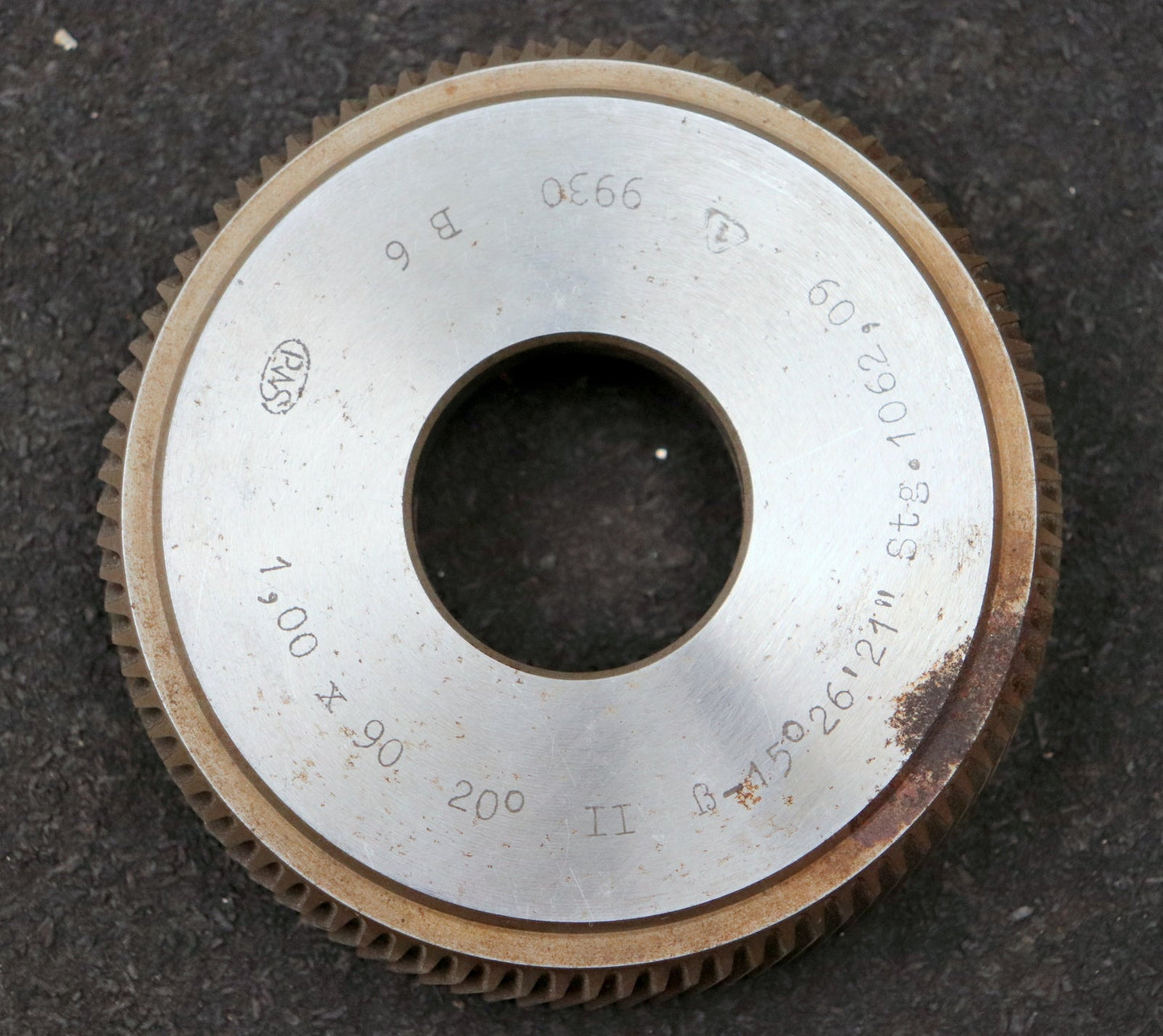 Bild des Artikels PWS-Scheibenschneidrad-mit-Treppenschliff-gear-shaper-m=-1mm-EGW-20°-Z=-90