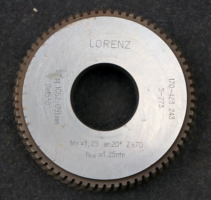 Bild des Artikels LORENZ-Scheibenschneidrad-mit-Treppenschliff-m=-1,25mm-EGW-20°-Ø94x20xØ1-1/4"