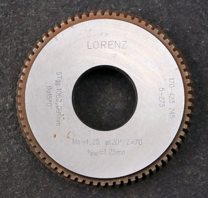 Bild des Artikels LORENZ-Scheibenschneidrad-mit-Treppenschliff-m=-1,25mm-EGW-20°-Ø94x19xØ1-1/4"