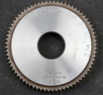 Bild des Artikels PWS-Scheibenschneidrad-mit-Treppenschliff-m=-1,5mm-EGW-20°-Z=-72-Stg.-1778,17mm