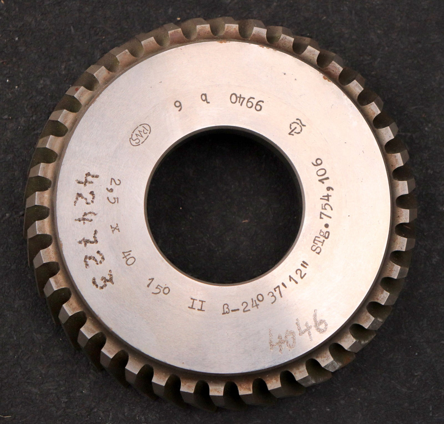Bild des Artikels PWS-Scheibenschneidrad---Treppenschliff-m=-2,5mm-EGW-15°-Z=-40-Ø118x24xØ1-3/4"