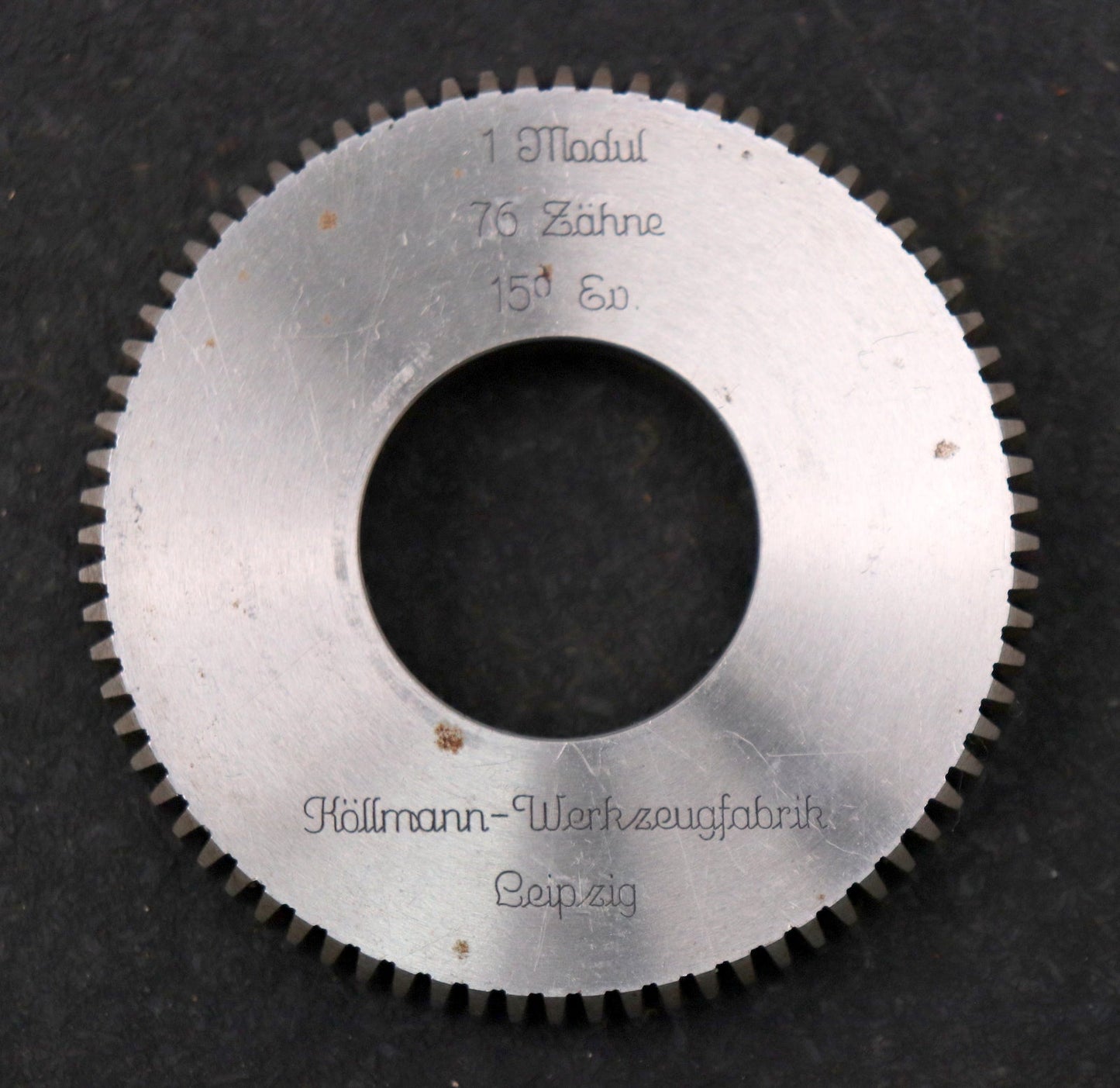Bild des Artikels KÖLLMANN-Scheibenschneidrad-gear-shaper-m=-1mm-EGW-15°-Z=-76-Ø79x12xØ1-1/4"