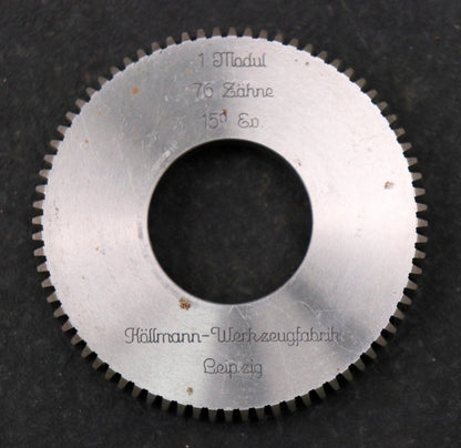 Bild des Artikels KÖLLMANN-Scheibenschneidrad-gear-shaper-m=-1mm-EGW-15°-Z=-76-Ø79x12xØ1-1/4"