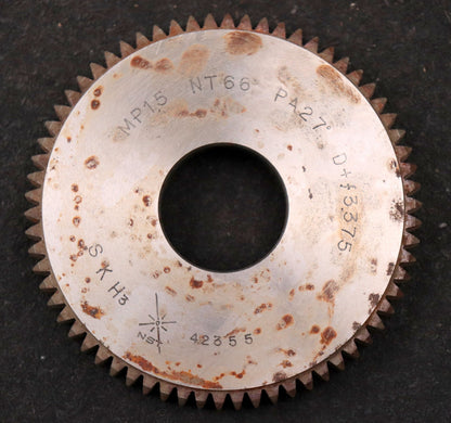 Bild des Artikels NST-Scheibenschneidrad-gear-shaper-m=-1,5mm-27°-EGW-Z=-66-Ø102x16xØ1-1/4"