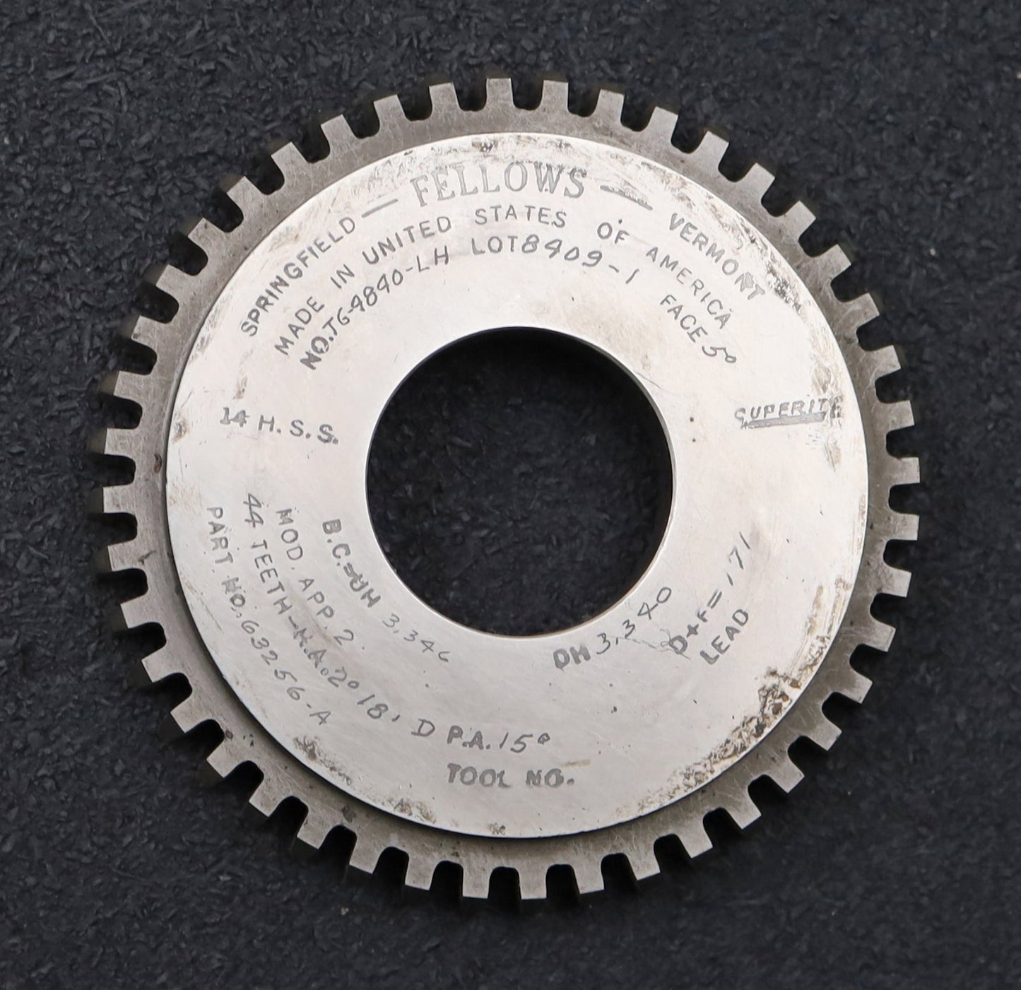 Bild des Artikels FELLOWS-Scheibenschneidrad-gear-shaper-m=-2mm-EGW-15°-Z=-44-ß=-H.A.=-2°18'