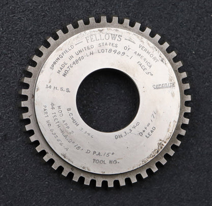 Bild des Artikels FELLOWS-Scheibenschneidrad-gear-shaper-m=-2mm-EGW-15°-Z=-44-ß=-H.A.=-2°18'