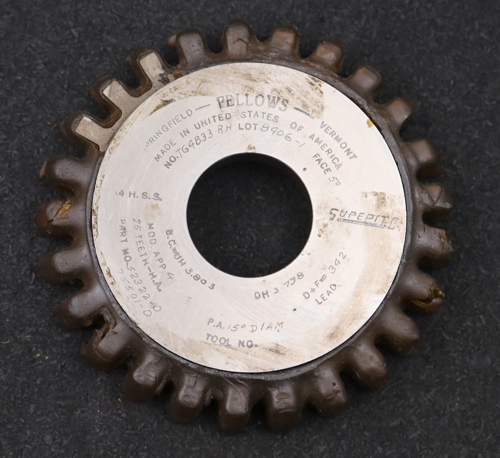 Bild des Artikels FELLOWS-Scheibenschneidrad-gear-shaper-m=-4mm-EGW-15°-Z=-25-Ø108x19xØ1-1/4"