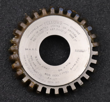 Bild des Artikels FELLOWS-Scheibenschneidrad-gear-shaper-m=-3mm-EGW-15°-Z=-30-Ø95x19xØ1-1/4"