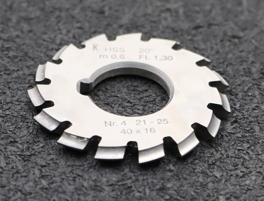 Bild des Artikels DOLD-Zahnformfräser-m=-0,6mm-No.-4-für-Z=-21-25-EGW-20°-gear-profile-cutter