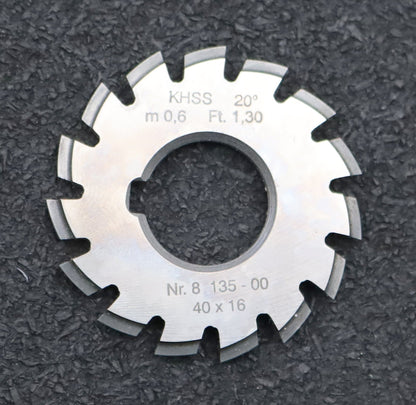 Bild des Artikels DOLD-Zahnformfräser-m=-0,6mm-No.-8-für-Z=-135-00-EGW-20°-gear-profile-cutter