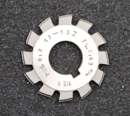 Bild des Artikels DOLD-Zahnformfräser-m=-0,2mm-No.-1-für-Z=-12-13-EGW-15°-HSS-gear-profile-cutter