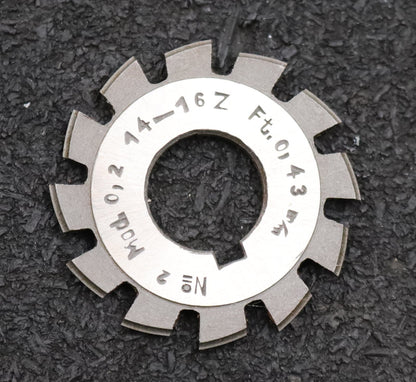 Bild des Artikels DOLD-Zahnformfräser-m=-0,2mm-No.-2-für-Z=-14-16-EGW-15°-gear-profile-cutter
