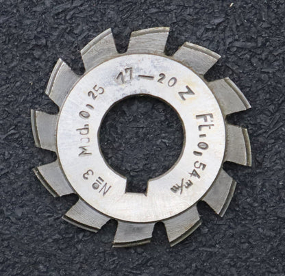 Bild des Artikels DOLD-Zahnformfräser-m=-0,25mm-No.-3-für-Z=-17-20-EGW-15°-gear-profile-cutter