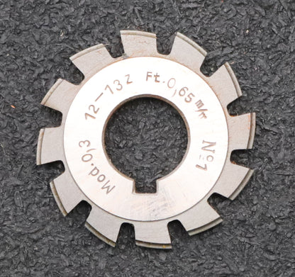 Bild des Artikels DOLD-Zahnformfräser-m=-0,3mm-No.-1-für-Z=-12-13-EGW-15°-gear-profile-cutter