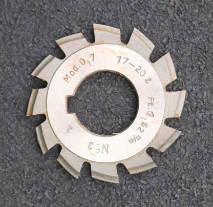 Bild des Artikels DOLD-Zahnformfräser-m=-0,7mm-No.-3-für-Z=-17-20-EGW-15°-gear-profile-cutter