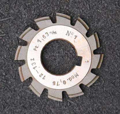 Bild des Artikels DOLD-Zahnformfräser-m=-0,75mm-No.-1-für-Z=-12-13-EGW-15°-LKN-gear-profile-cutter