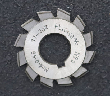 Bild des Artikels DOLD-Zahnformfräser-m=-0,45mm-No.-3-für-Z=-17-20-EGW-20°-LKN-gear-profile-cutter