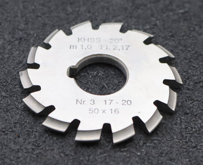 Bild des Artikels DOLD-Zahnformfräser-m=-1mm-No.-3-für-Z=-17-20-EGW-20°-gear-profile-cutter