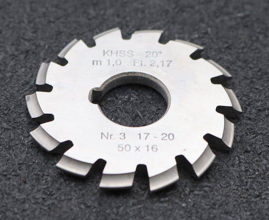 Bild des Artikels DOLD-Zahnformfräser-m=-1mm-No.-3-für-Z=-17-20-EGW-20°-gear-profile-cutter