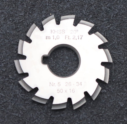 Bild des Artikels DOLD-Zahnformfräser-m=-1mm-No.-5-für-Z=-26-34-EGW-20°-LKN-gear-profile-cutter
