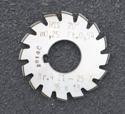Bild des Artikels DOLD-Zahnformfräser-m=-0,25mm-No.-4-für-Z=-21-25-EGW-20°-gear-profile-cutter